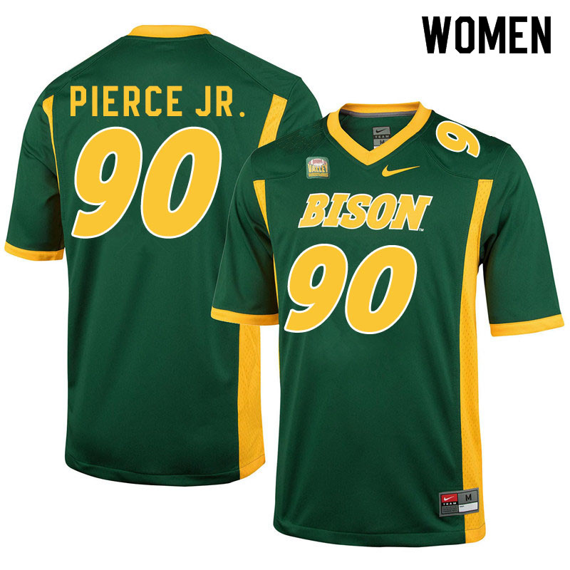 Women #90 Tony Pierce Jr. North Dakota State Bison College Football Jerseys Sale-Green - Click Image to Close